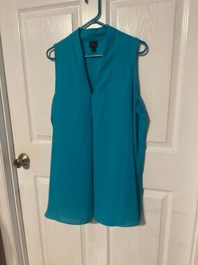 Worthington Sleeveless V-Neck Camisole - Teal Blue